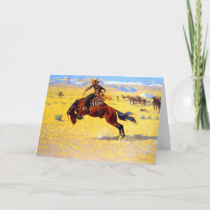 Remington Gammala västern Horse and Cowboy Inbjudan