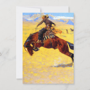 Remington Gammala västern Horse and Cowboy Inbjudningar