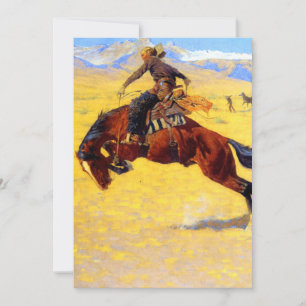 Remington Gammala västern Horse and Cowboy Inbjudningar