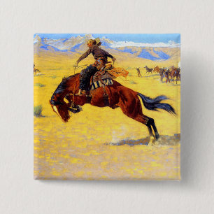 Remington Gammala västern Horse and Cowboy Knapp