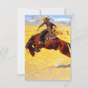 Remington Gammala västern Horse and Cowboy OSA Kort