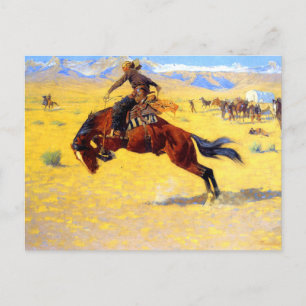 Remington Gammala västern Horse and Cowboy Vykort