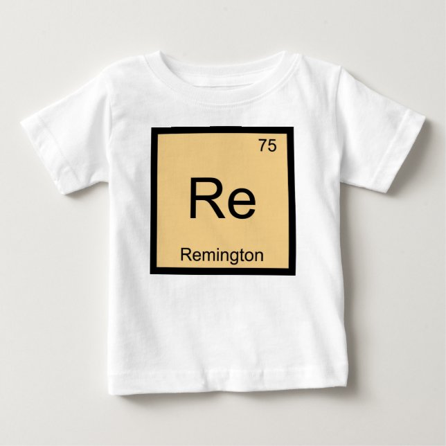 Remington Namn kemi Inslag Periodic Bord T-shirt (Framsida)
