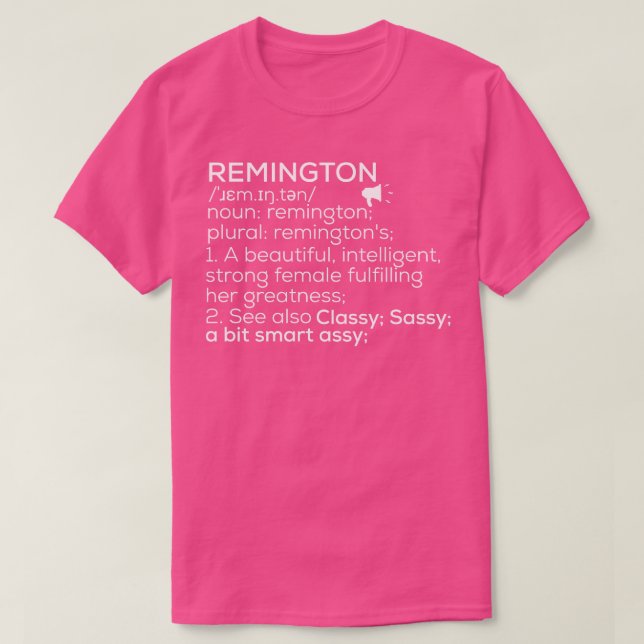 Remington Namn Remington Definition Remington Fema T Shirt (Design framsida)