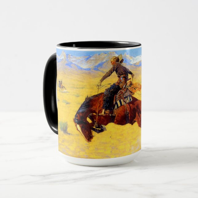 Remington Old West-häst och cowboy Mugg (Framsida vänster)