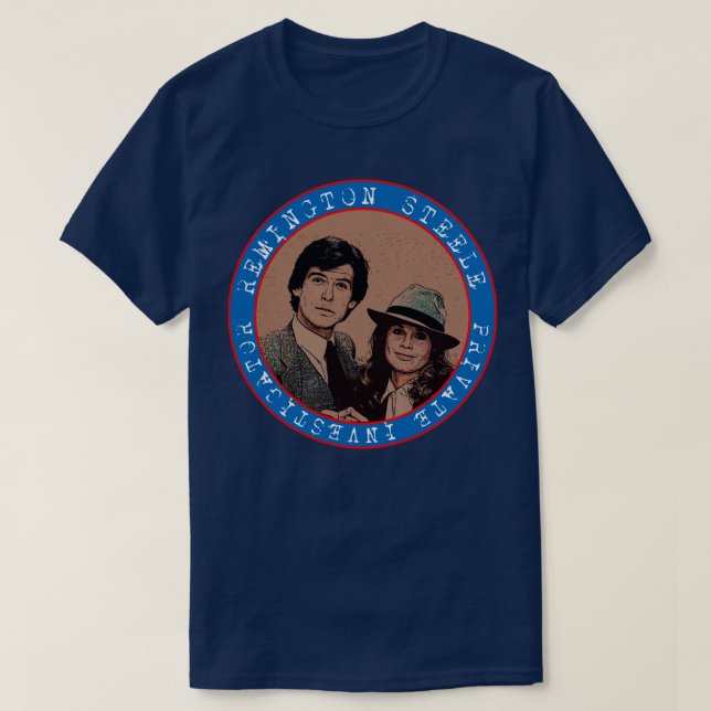 Remington Steele 80s tvshow T Shirt (Design framsida)