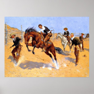 Remington - Sväng honom, Bill - Cowboykonst Poster