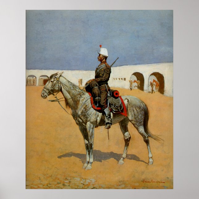 Remingtons Cavalryman of the Line, Mexiko (1889) Poster (Framsidan)