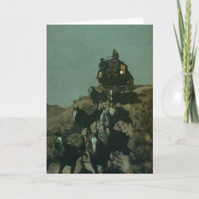 Remingtons gammala diligens av slättarna (1901) kort (Framsida)