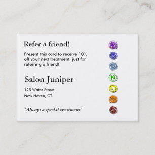 Remisskort med sju chakras rabattkort