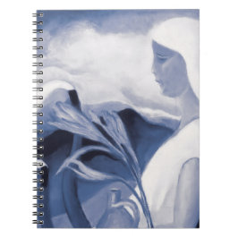 Remix Girl in white med fabriksskorsten och f Anteckningsbok