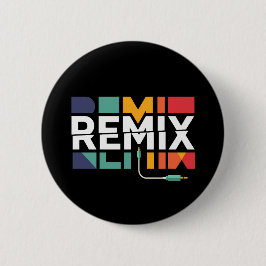 Remix-ljud | DJ-musik Retro geometrisk grafik Knapp