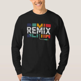 Remix-ljud | DJ-musik Retro geometrisk grafik T Shirt