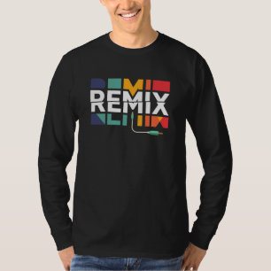 Remix-ljud DJ-musik Retro geometrisk grafik T Shirt