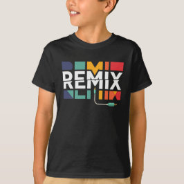 Remix-ljud | DJ-musik Retro geometrisk grafik T Shirt