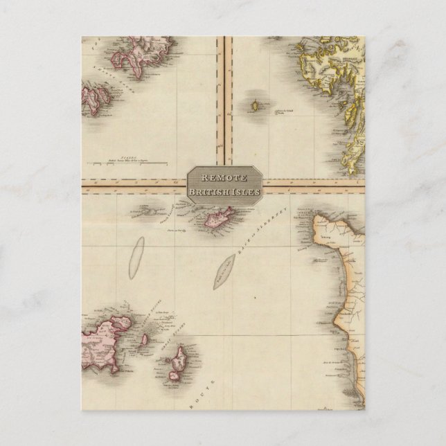 Remote British Isles Jersey och Guernsey Vykort (Framsida)