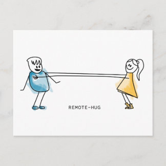 Remote-Hug Vykort