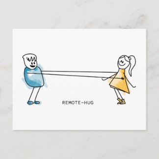 Remote-Hug Vykort