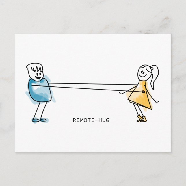 Remote-Hug Vykort (Framsida)