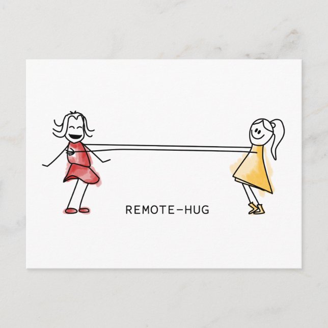 Remote-Hug Vykort (Framsida)