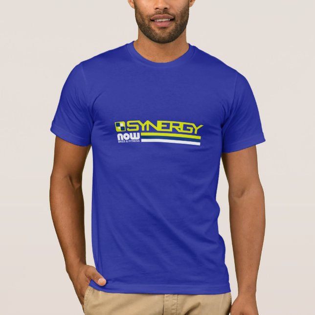 Remsa på blåttmedel t-shirt (Framsida)