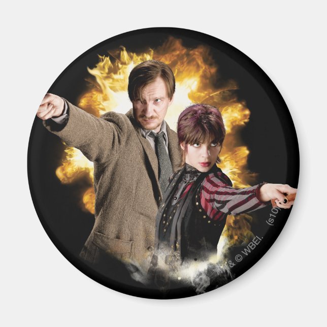 Remus Lupin och Nymphadora Tonks-Lupin Magnet (Framsidan)