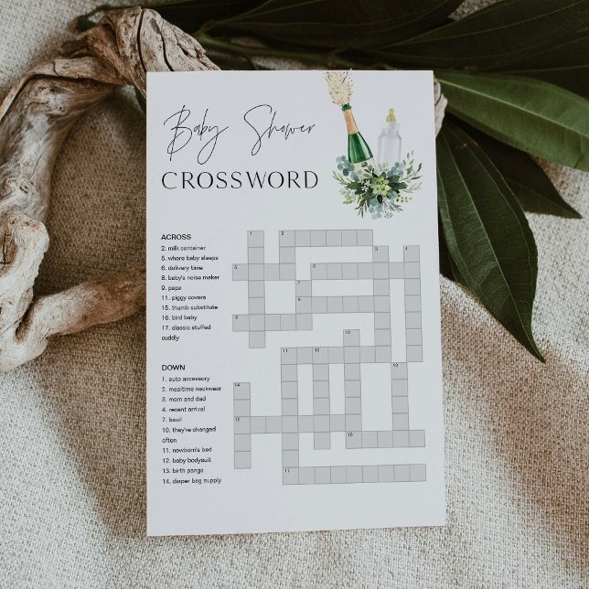 REMY Baby Shower Crossword Game - Poppin Flaskor (Skapare uppladdad)