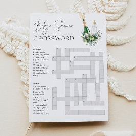 REMY Baby Shower Crossword Game - Poppin Flaskor Inbjudningar