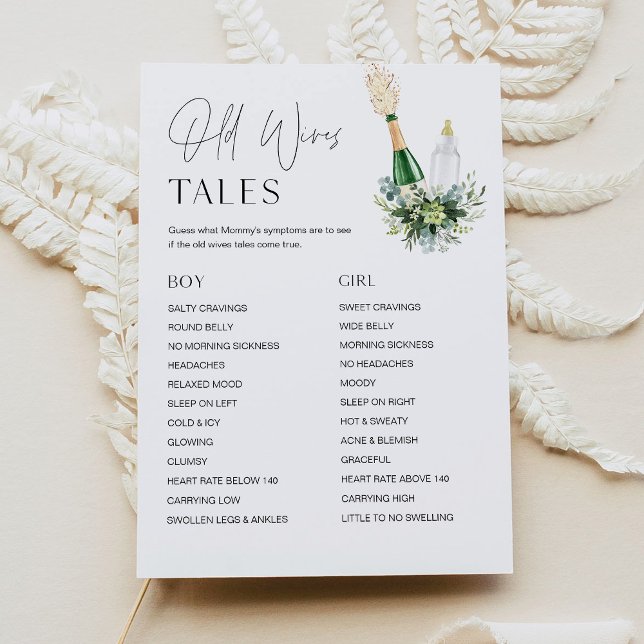 REMY Gamla fruar Tales Baby Shower Game Card Inbjudningar (Skapare uppladdad)