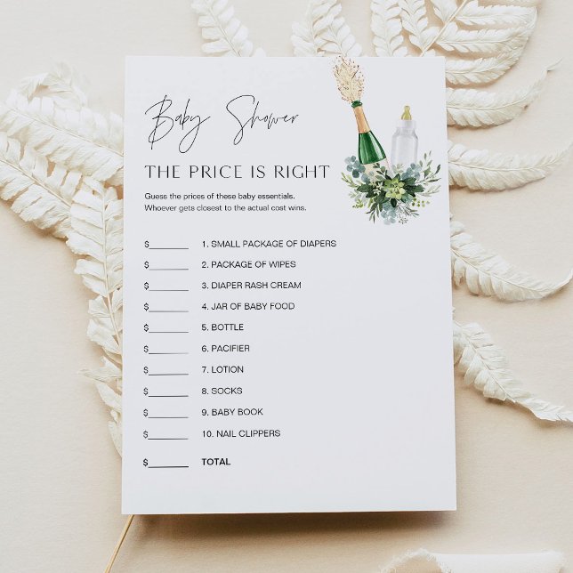 REMY Gissa Prist spelkort för babyvisningsprogramm Inbjudningar (Skapare uppladdad)