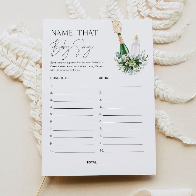 REMY Namn att Baby Tune Baby Shower Game Card Inbjudningar (Skapare uppladdad)