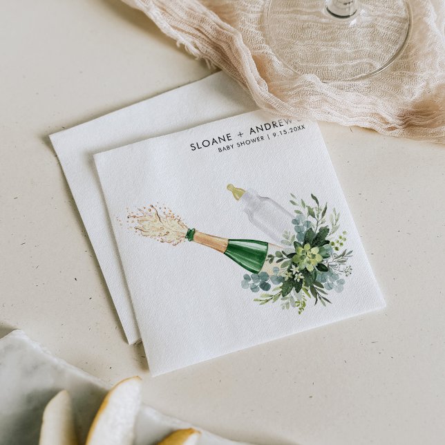 REMY Poppin Flaskor Baby Shower Pappersservett (Skapare uppladdad)