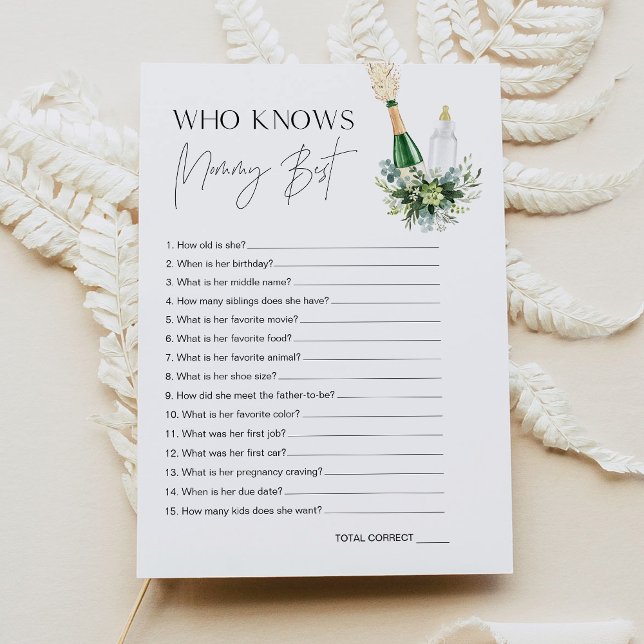 REMY som känner till Mamma Best Baby Shower Game C Inbjudningar (Skapare uppladdad)