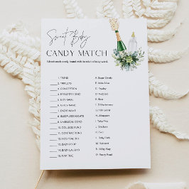 REMY Sweet Baby Shower Candy Match-spelkort Inbjudningar
