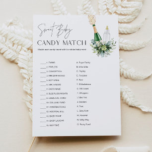 REMY Sweet Baby Shower Candy Match-spelkort Inbjudningar