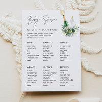 REMY Whin the Purue Baby Shower Game Card