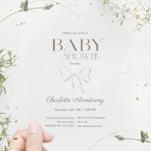 Ren Baby Shower med genomskinlig akvarellbåge