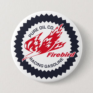 Ren Bensin Firebird Racing Bensin gammal skylt Knapp