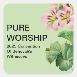 Ren besättning 2025 års konvention | JW Gift Märkr Fyrkantigt Klistermärke