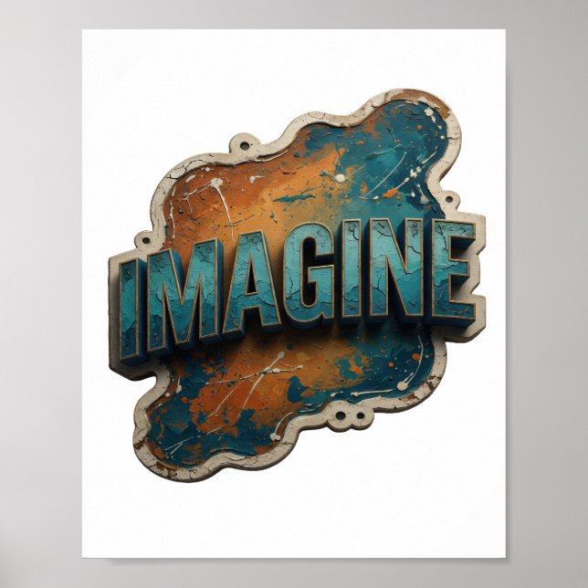 Ren Blå IMAGINE Poster (Framsidan)