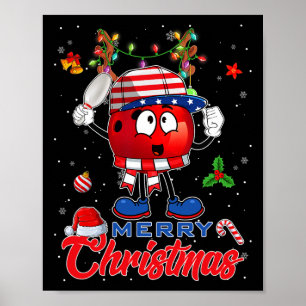 Ren Bowlingklot Amerikansk Flagga Julgran Poster