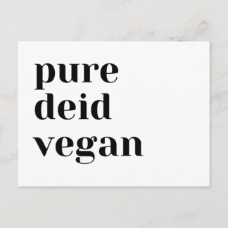 Ren Deid Vegansk Postkort Vykort