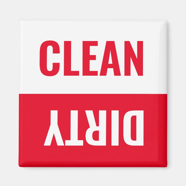 Ren/Dirty Dishwasher Magnet (Framsidan)