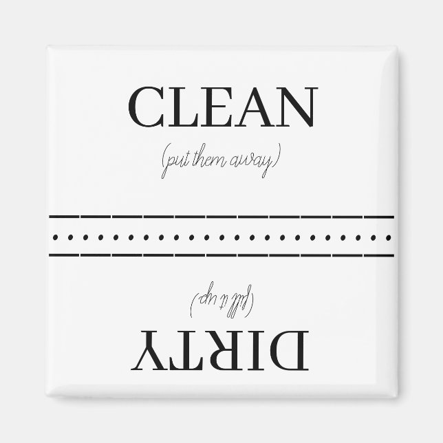 Ren/Dirty Dishwasher Magnet (Framsidan)