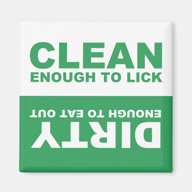 Ren Dirty Dishwasher magnet (grönt) (Framsidan)