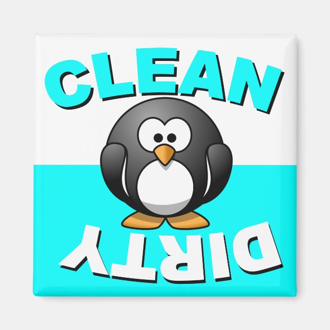 Ren Dirty Dishwasher magnet med penguin (Framsidan)