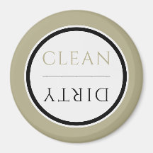 Ren/Dirty Dishwasher | Sage Black & White Round