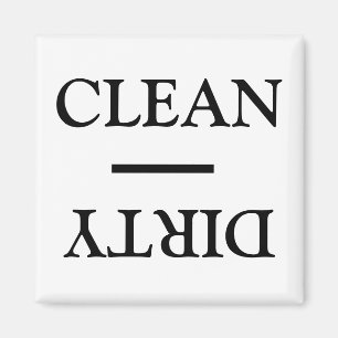 Ren Dirty Dishwasher svart vitt Magnet