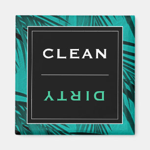 Ren/Dirty Dishwasher Tropiska Handflatan Magnet