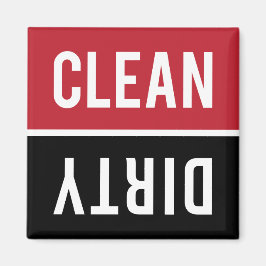 Ren Dirty Red och Black Dishwasher Magnet